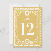 シックなニュートラル結婚パペルピカドのテーブル番号 招待状 (正面)