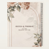 シックなニュートラル自然トーン錆びたバラ秋の結婚式 プランナー手帳 (裏面)