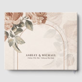 シックなニュートラル自然トーン錆びたバラ秋アーチ ゲストブック (裏面)