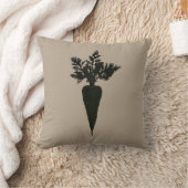 シックなニンジン色ブロック |アクセント枕 クッション (ブランケット)