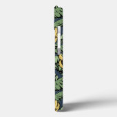 シックなネイビーブルー熱帯イエローバナナリーフパターン Case-Mate iPhoneケース (裏面 / 左)