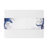 シックなネイビーブルー&シルバーフラワーズリボン結婚ズ 招待状ベリーバンド (裏面例)