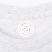 シックなネイビーブルー&バラ金ゴールドドットカンパニーロゴ ラベル (貼付)