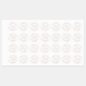 シックなネイビーブルー&バラ金ゴールドドットカンパニーロゴ ラベル (シート)