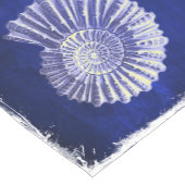 シックなネイビー航海のルシーシェルの海結婚沿い ショートテーブルランナー (コーナー)