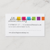 シックなネイルアーティストの名刺のテンプレート 予約カード (裏面)