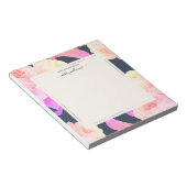 シックなネオンバラダークブルーパーソナライズされた ノートパッド (アングル)