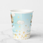 シックなノアの箱舟かわいい動物ブルーボーイベビーシャワー 紙コップ (右)