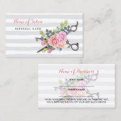 シックなハサミストライプーとバラフレンド紹介 紹介カード (正面/裏面)