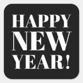シックなハッピーニューイヤー党はシールとシールを好む スクエアシール (正面)