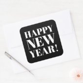 シックなハッピーニューイヤー党はシールとシールを好む スクエアシール (封筒)