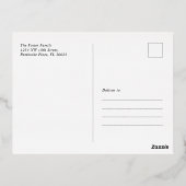 シックなハッピーホリデカスタムーション写真箔はがき 箔シーズンポストカード (裏面)