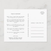 シックなハッピーホリデー年レビュー4写真 シーズンポストカード (裏面)