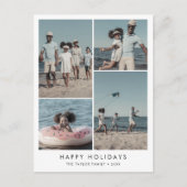 シックなハッピーホリデー年レビュー4写真 シーズンポストカード (正面)