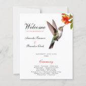 シックなハミングバードとオレンジフラワー結婚ズ (正面)