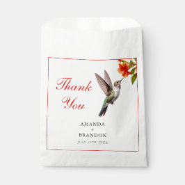 シックなハミングバードとオレンジフラワー結婚ズ フェイバーバッグ