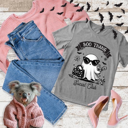 シックなハロウィーン幽霊ブタンソーシャルクラブ トライブレンドTシャツ
