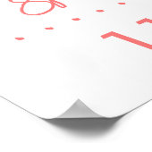 シックなハンドレタースパークラーシンドフのサイン |コーラル ポスター (角)