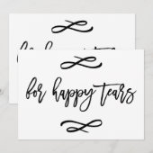 シックなハンドレタ結婚ーズハッピー涙プリント (正面/裏面)