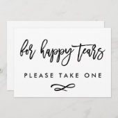 シックなハンドレタ結婚ーズハッピー涙プリント (正面/裏面)