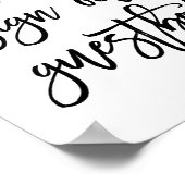 シックなハンドレ結婚ターターズのサイン私たちのゲストブック ポスター (角)