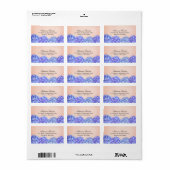 シックなバイオレットアジサイ・ピンク ラベル (フルシート)