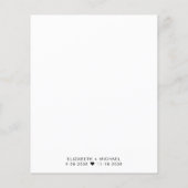 シックなバジェットウェディングレセプション招待状 (裏面)