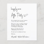 シックなバジェットウェディングレセプション招待状 (正面)