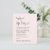 シックなバジェットフォトウェディングレセプション招待状 (スタンド正面)