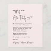 シックなバジェットフォトウェディングレセプション招待状 (正面)