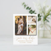 シックなバジェット救写真日付招待状 (スタンド正面)