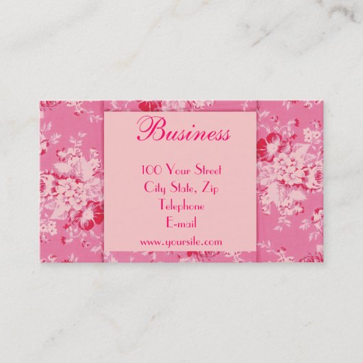 シックなバラの名刺1 名刺 (正面)