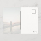 シックなバラカスタム金ゴールド写真Save the Date 結婚's ポストカード (裏面)