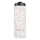 シックなバラゴールドフォイル幾何学名またはモノグラム タンブラー (正面)