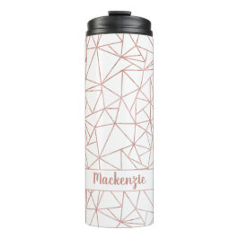 シックなバラゴールドフォイル幾何学名またはモノグラム タンブラー