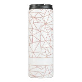 シックなバラゴールドフォイル幾何学名またはモノグラム タンブラー (裏面)