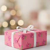 シックなバラプリントギフトラップ品揃え ラッピングペーパーシート