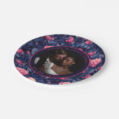 シックなバラ結婚のプレートのためのブライド・メイドgroomsmen ペーパープレート (アングル)