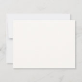 シックなバラ結婚の手書きノートカード (裏面)