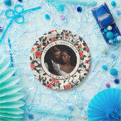 シックなバラ結婚ミニマルプレート ペーパープレート (パーティー)