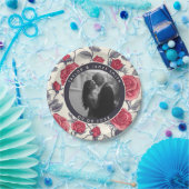 シックなバラ結婚ミニマルプレート ペーパープレート (パーティー)