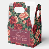 シックなバラ誕生日お菓子ボックス フェイバーボックス (オープン)