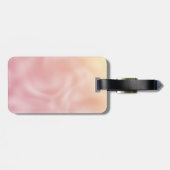 シックなバラ赤面グラデーションピンクドリップス滴下モノグラム ラゲッジタグ (裏面横)