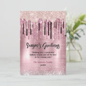 シックなバラ赤面ピンクは新年のクリスマス (スタンド正面)