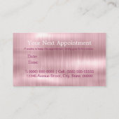 シックなバラ赤面ピンクドリップ 予約カード (裏面)