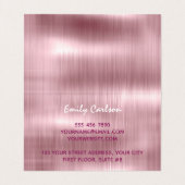 シックなバラ赤面ピンクドリップ 名刺 (内部フラット)