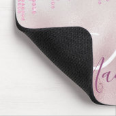 シックなバラ赤面ライン石ドリップモノグラム マウスパッド (コーナー)