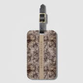 シックなバラ金ゴールドとブラックマンダラスケッチモノグラム ラゲッジタグ (正面縦)