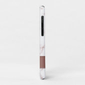 シックなバラ金ゴールドと白い大理石スクリプト名 Case-Mate iPhoneケース (裏面/左)