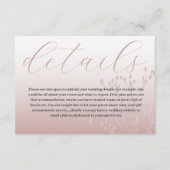 シックなバラ金ゴールドと結婚書道の詳細 エンクロージャーカード (正面)